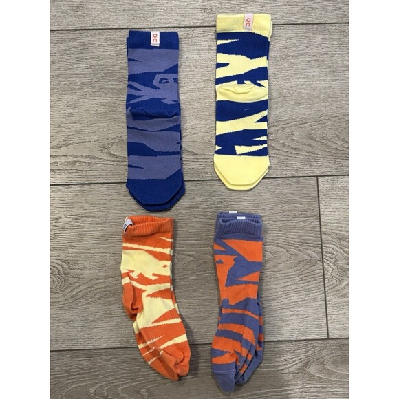 On Cloud Socks Kids 13k-3Y / EU 31-35 4 Pack Colorful Athletic - Picture 2 of 3